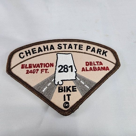 Cheaha State Park 281 Vintage Bike It Patch 2407 Elevation Delta Alabama Rare - Picture 3 of 3
